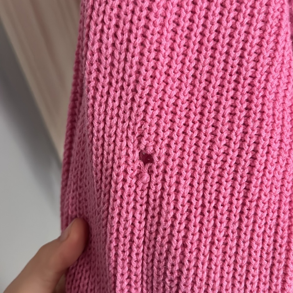 Pink Button-Up Knit Cardigan - Picture 5 of 5